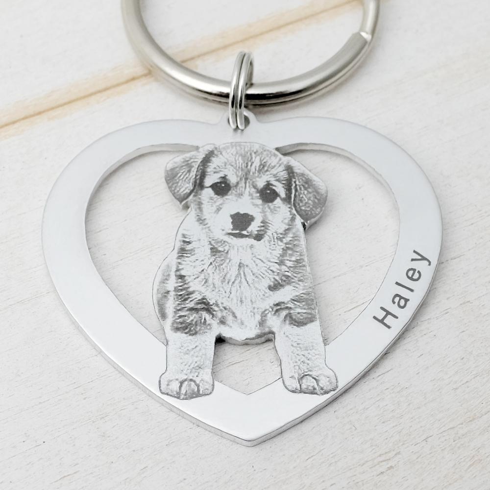 Custom Keychain Picture Keyring Dog Photo Pet Memo