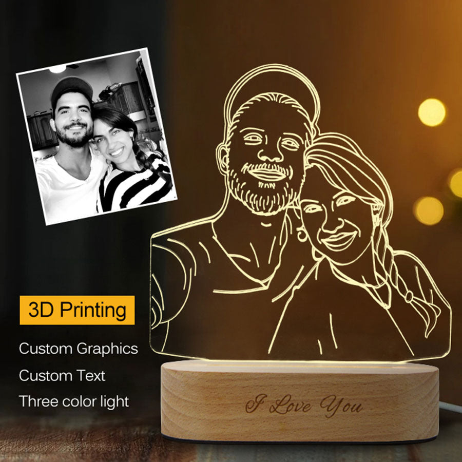 Custom 3D Pet Photo Night Light – Keep Their Memory Glowing