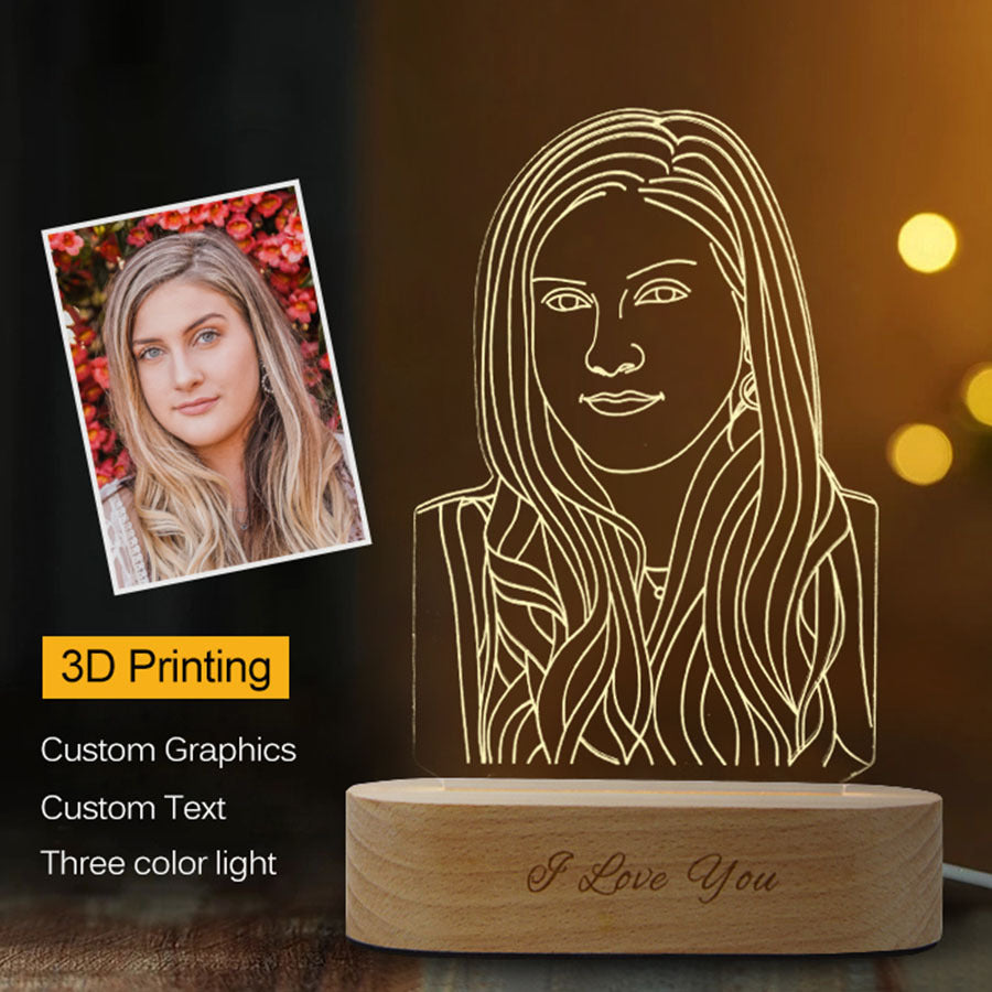 Custom 3D Pet Photo Night Light – Keep Their Memory Glowing