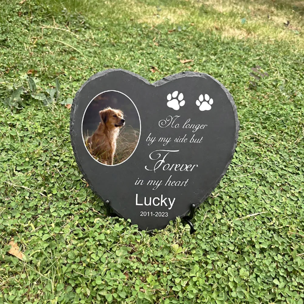 Custom Pet Photo Garden Stone – A Loving Tribute.