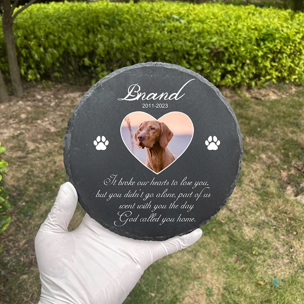 Custom Pet Photo Garden Stone – A Loving Tribute.