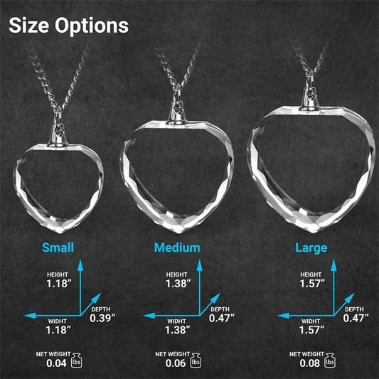 Cherished Memories Crystal Heart Necklace — Custom Photo Gift